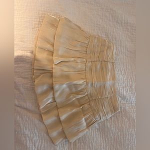 forever 21 gold mini skirt, size small, never worn